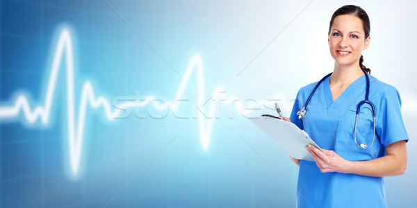 Medici medico cardiologo blu salute sfondo Foto d'archivio © Kurhan
