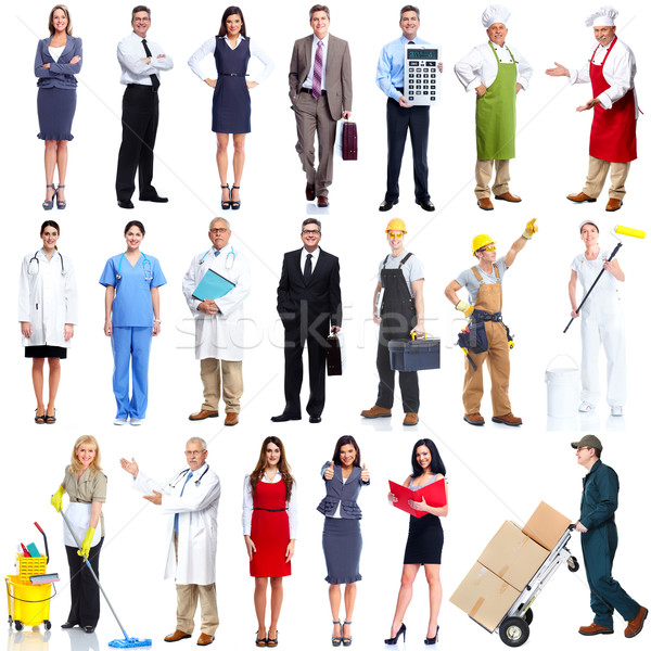 Stock photo: Workers people set.