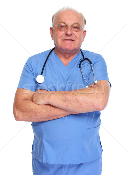 Elderly clinic doctor. Stock photo © Kurhan
