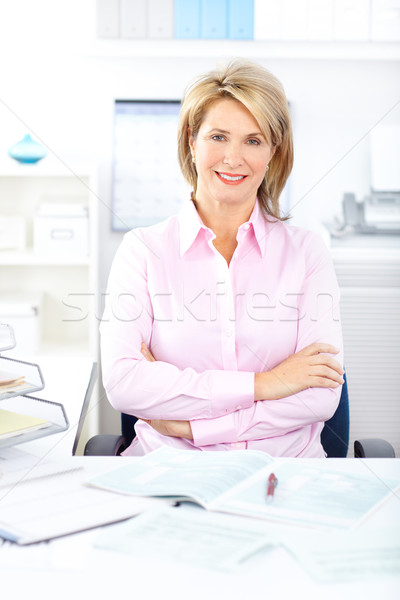 女實業家 漂亮 商界女強人 工作的 辦公室 婦女 商業照片 © Kurhan