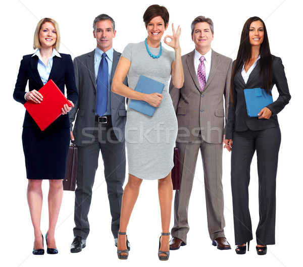 Business team groep zakenlieden geïsoleerd witte business Stockfoto © Kurhan