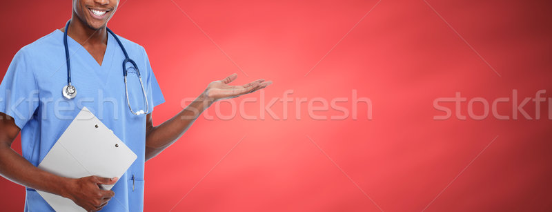 Hands of medical doctor man. Stock photo © Kurhan