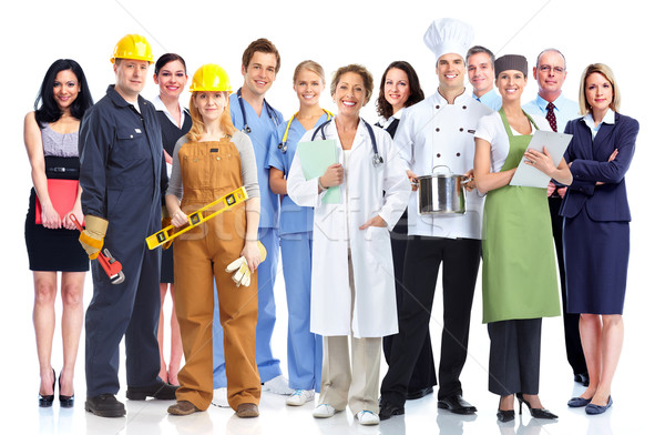 Stock photo: Group of industrial workers.