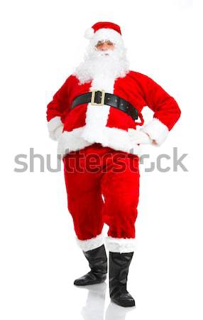 Boldog karácsony mikulás izolált fehér férfi Stock fotó © Kurhan