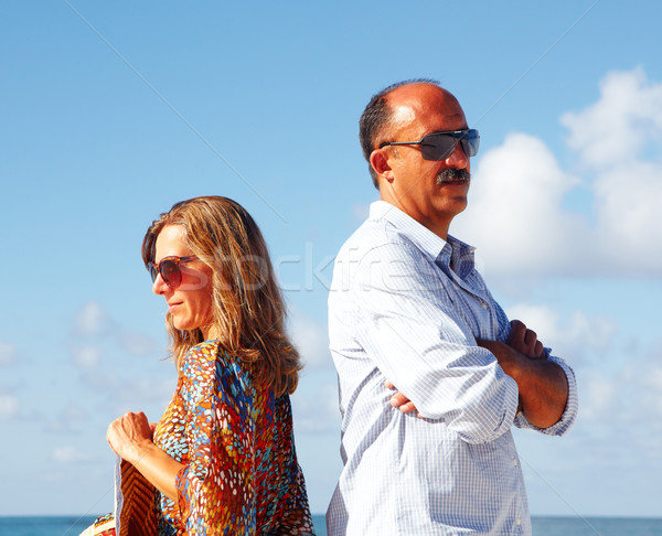 Infeliz playa Pareja divorcio separación cielo Foto stock © Kurhan