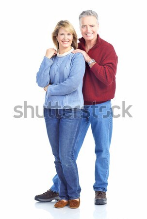 âgées couple heureux amour isolé [[stock_photo]] © Kurhan