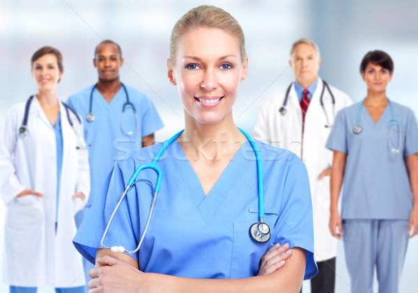 Group of hospital doctors. Stock photo © Kurhan