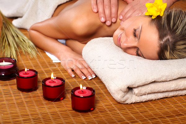 Stock foto: Massage · schönen · Mädchen · Hand · Körper