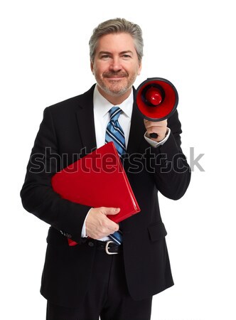 Man with megaphone Stock photo © Kurhan