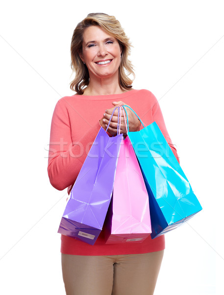 Senior woman with shopping bags. Stock photo © Kurhan