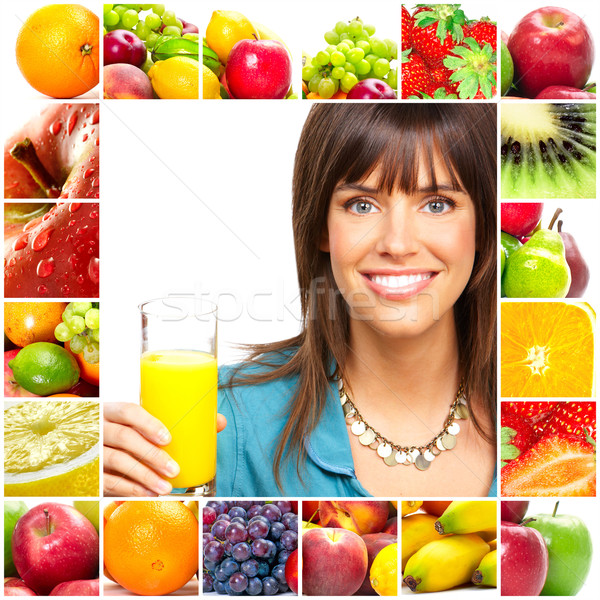 Woman and fruits Stock photo © Kurhan