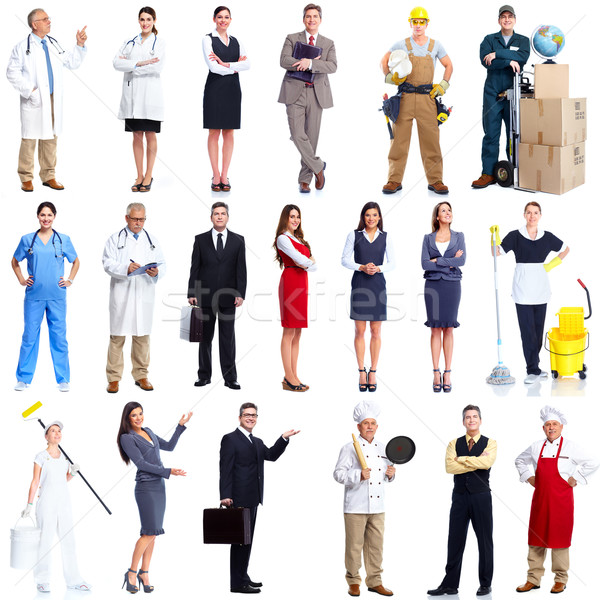 Stock photo: Workers people set.