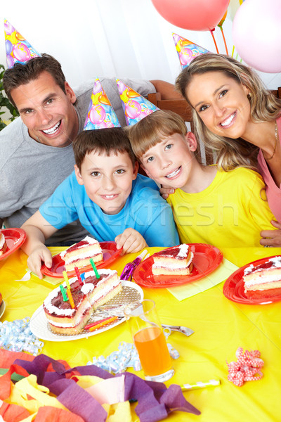 Happy family and birthday Stock photo © Kurhan