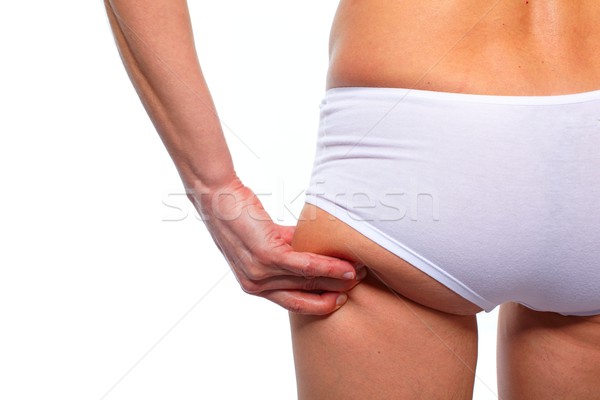 Frau butt Ernährung Gewichtsverlust Hand Körper Stock foto © Kurhan