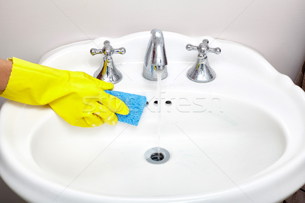 Sink cleaning. Stock photo © Kurhan