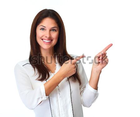 Business woman presenter Stock photo © Kurhan