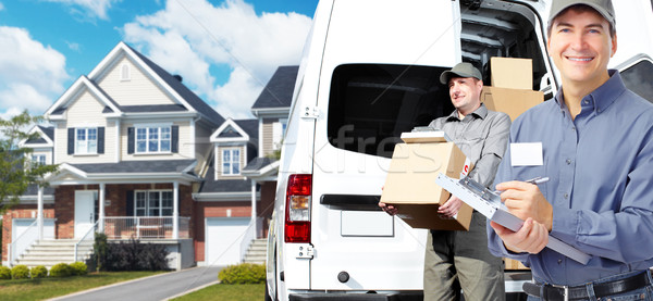 Livraison postman groupe professionnels post travailleurs [[stock_photo]] © Kurhan