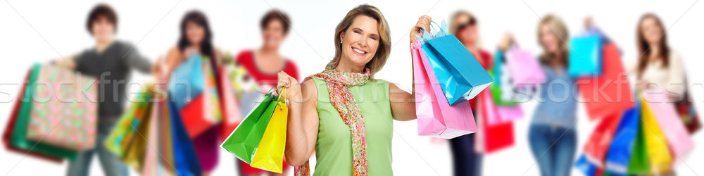 Group of happy shopping customers. Stock photo © Kurhan