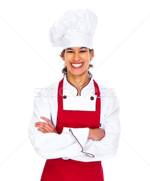 Young chef woman Stock photo © Kurhan