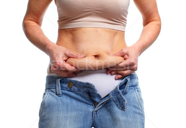 Nő kövér has túlsúlyos fogyókúra háttér Stock fotó © Kurhan
