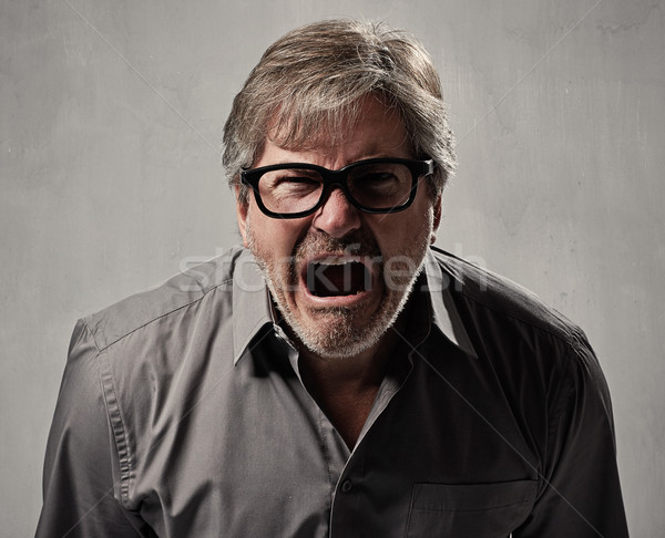 Colère homme fureur portrait personnes visage Photo stock © Kurhan