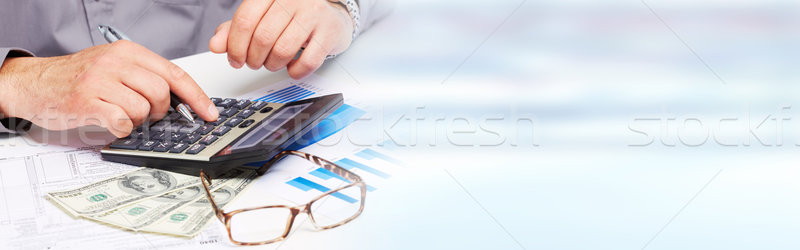 hand with calculator Stock photo © Kurhan