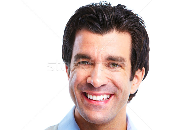 男 ハンサム 笑みを浮かべて 孤立した 白 笑顔 ストックフォト © Kurhan