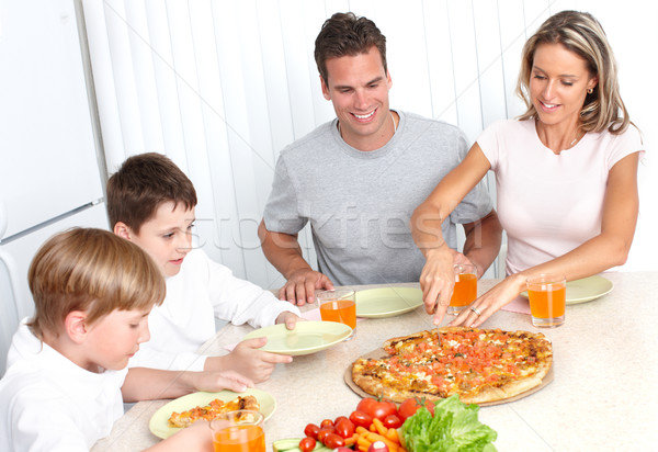 Family pizza Stock photo © Kurhan