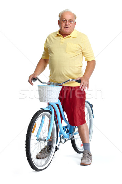 Idoso homem bicicleta saúde fitness esportes Foto stock © Kurhan