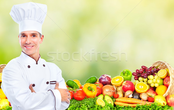 Chef man with vegetables. Stock photo © Kurhan