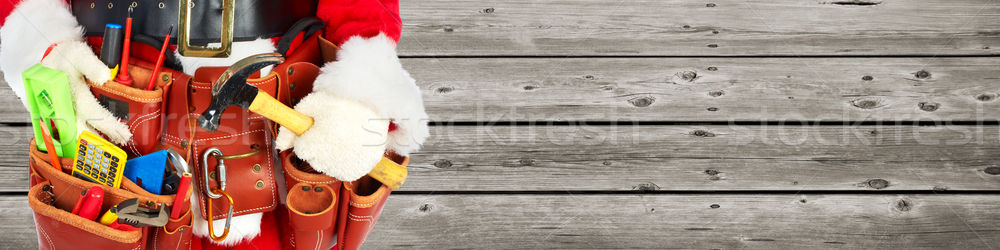 Santa with construction tools Stock photo © Kurhan