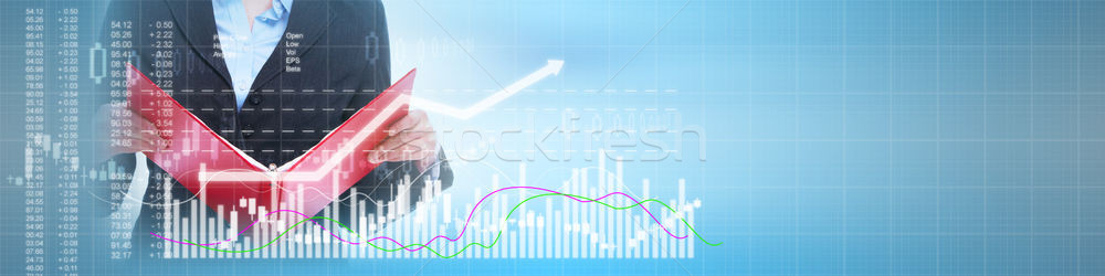 Business stock market background Stock photo © Kurhan