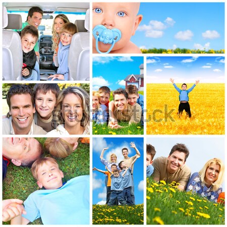 Group of happy people collage. Stock photo © Kurhan