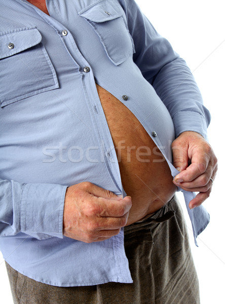 Kövér férfi has idős férfi kövér gyomor Stock fotó © Kurhan