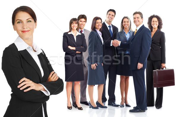 Oameni de afaceri echipă grup echipa de afaceri izolat alb Imagine de stoc © Kurhan