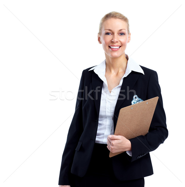 會計 商界女強人 孤立 白 女子 教育 商業照片 © Kurhan