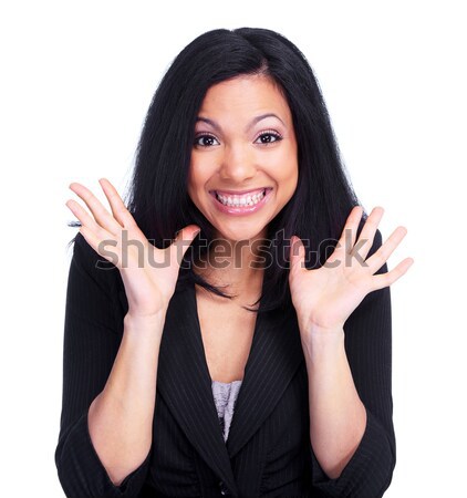 Happy business woman. Stock photo © Kurhan