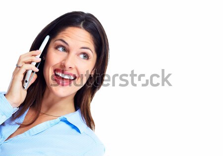 Woman with a cell phone. Stock photo © Kurhan