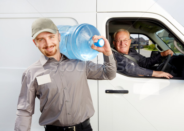 Сток-фото: воды · доставки · службе · человека · бутылку · большой