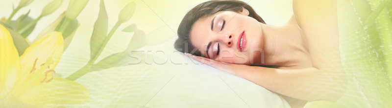 sleeping young woman Stock photo © Kurhan