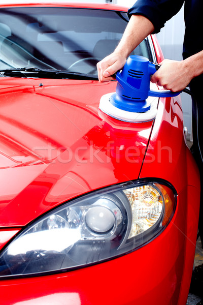 Car polishing Stock photo © Kurhan