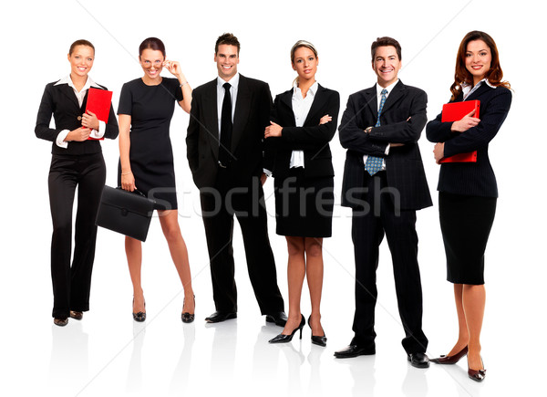 商業照片: 商界人士 · 團隊 · 孤立 · 白 · 男子 · 婦女