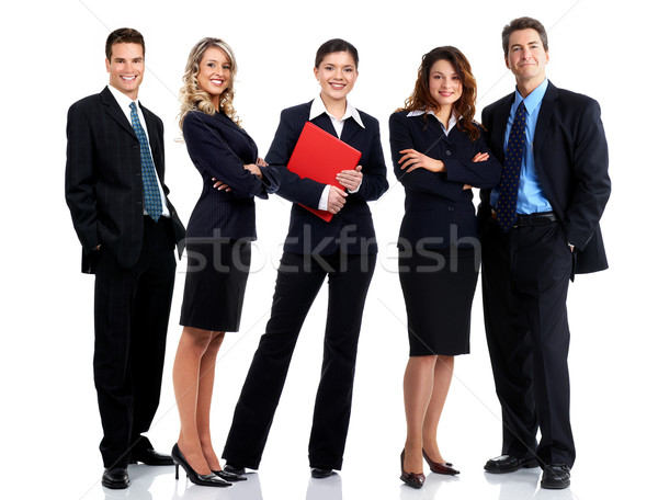 Gente de negocios jóvenes sonriendo aislado blanco hombre Foto stock © Kurhan