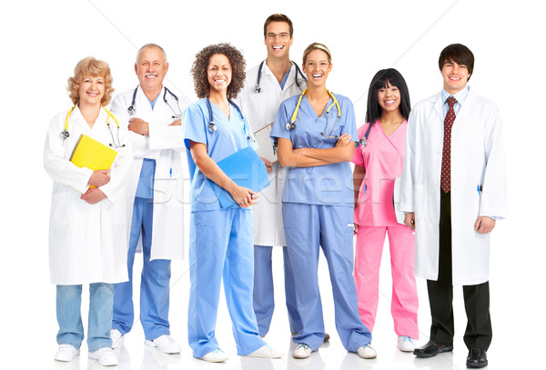Médicos sonriendo médicos personas blanco Foto stock © Kurhan