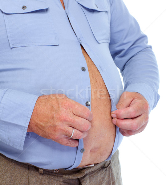 Stock photo: Big fat belly.