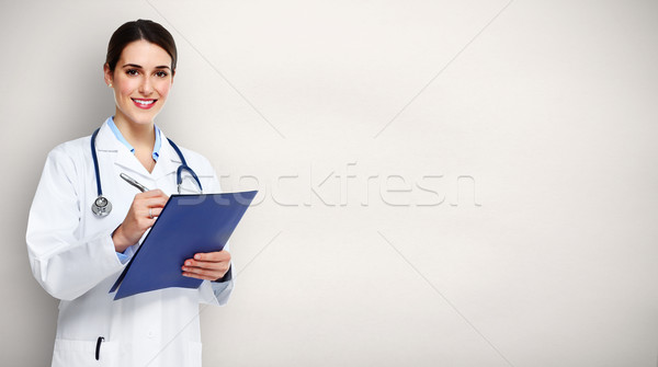 Medic femeie medical abstract gri sănătate Imagine de stoc © Kurhan