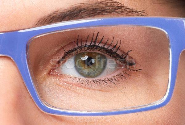 Woman eyes with eyeglasses. Stock photo © Kurhan
