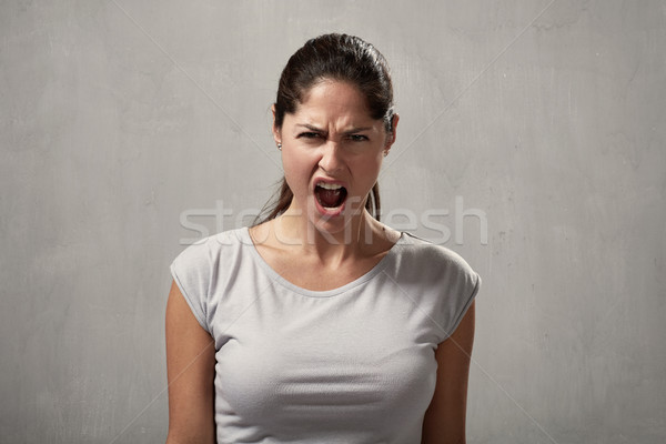 Angry woman Stock photo © Kurhan