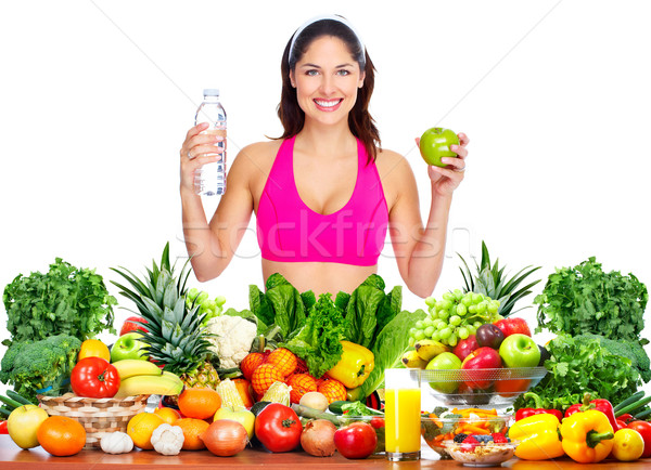 Woman losing weight. Stock photo © Kurhan