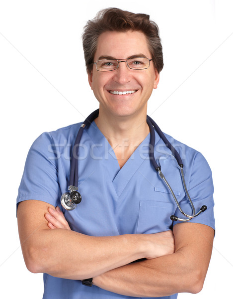 Smiling medical doctor man. Stock photo © Kurhan